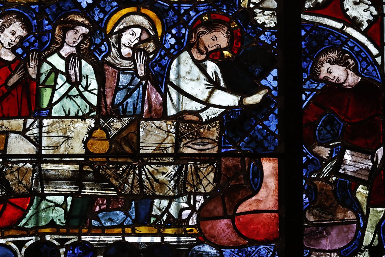 Our Lady of Strasbourg Katedrali. Vitray pencere. Cana