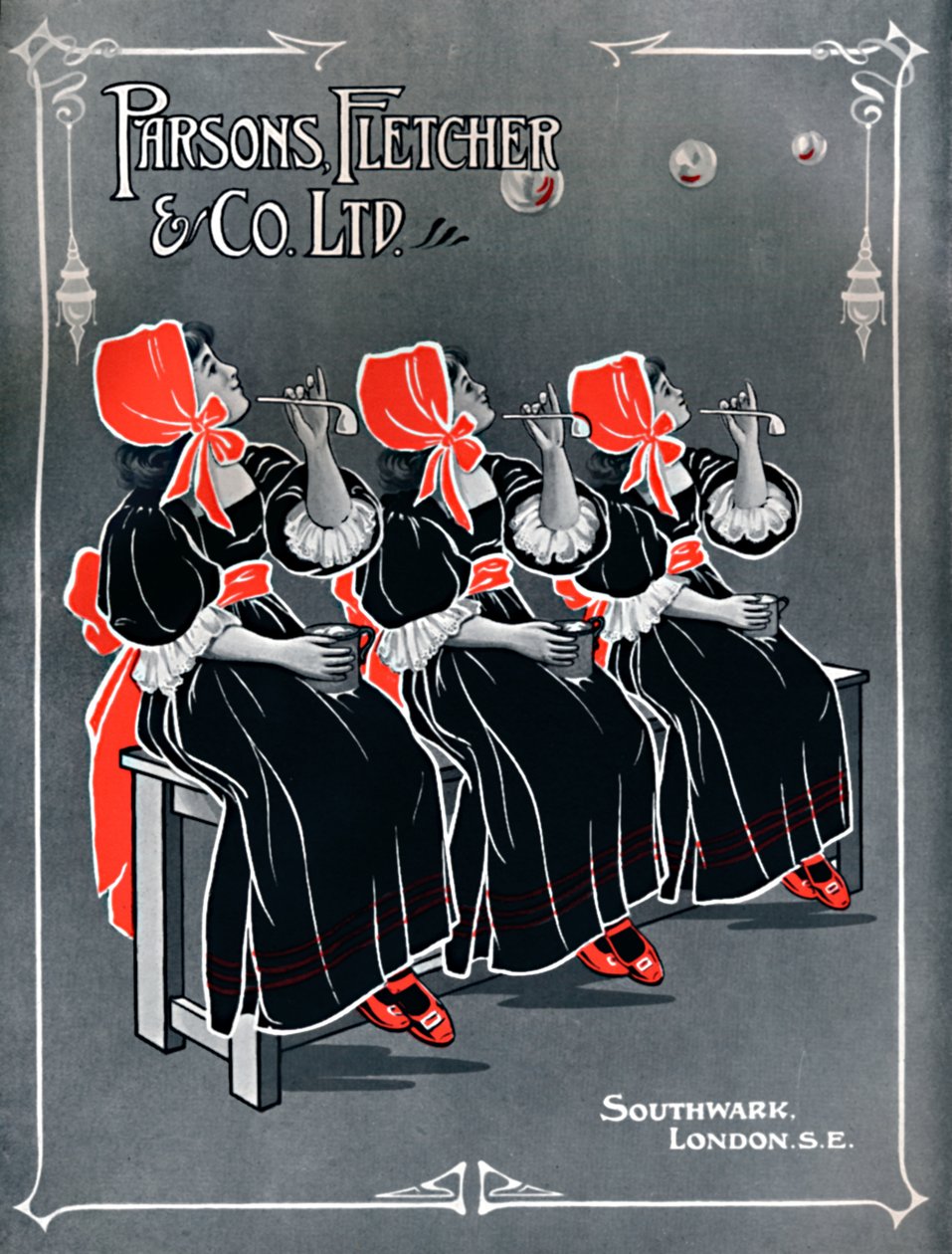 Üç Küçük Hizmetçimiz - Parsons, Fletcher & Co. Ltd reklamı, 1910 by Unbekannt
