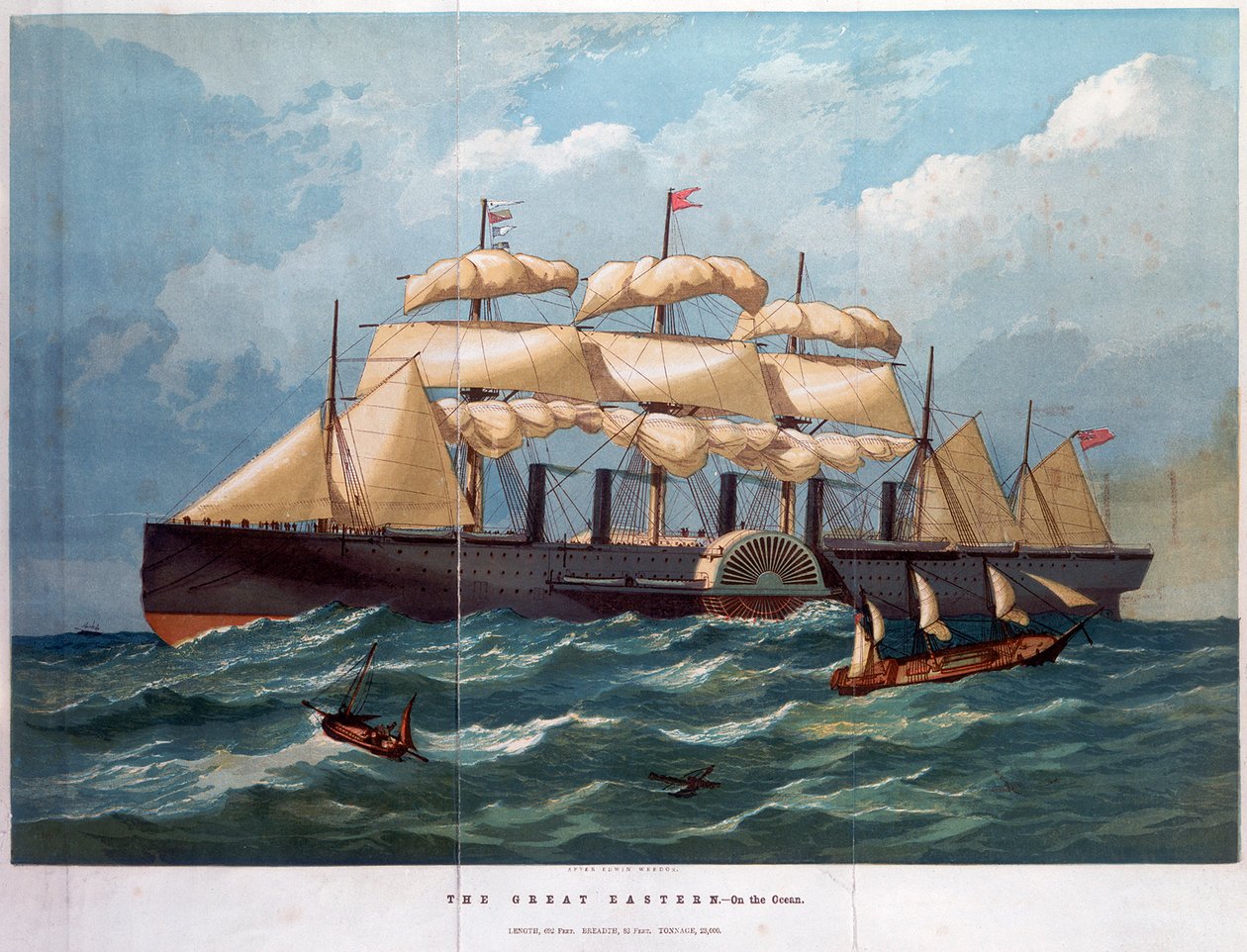 PSS Great Eastern okyanusta, 1858 by Unbekannt