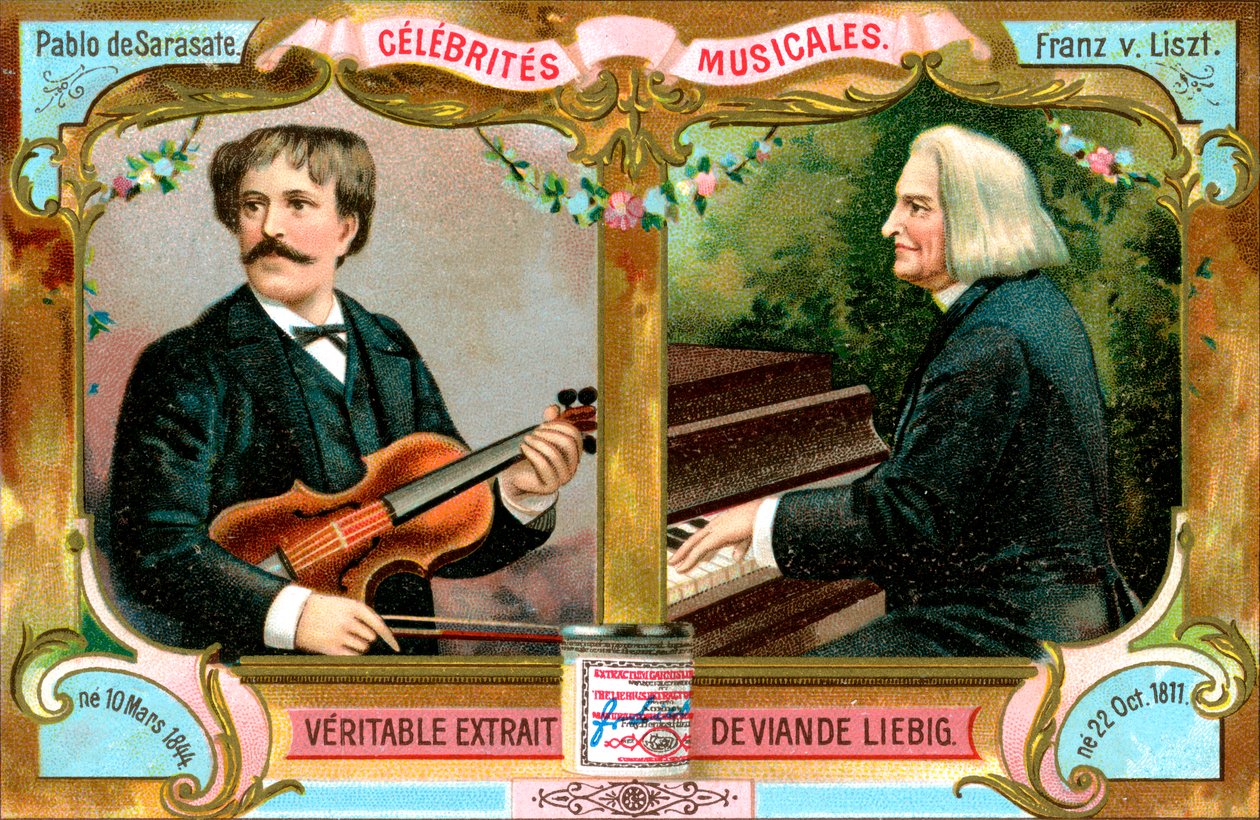 Pablo de Sarasate ve Franz Liszt, c1900 by Unbekannt