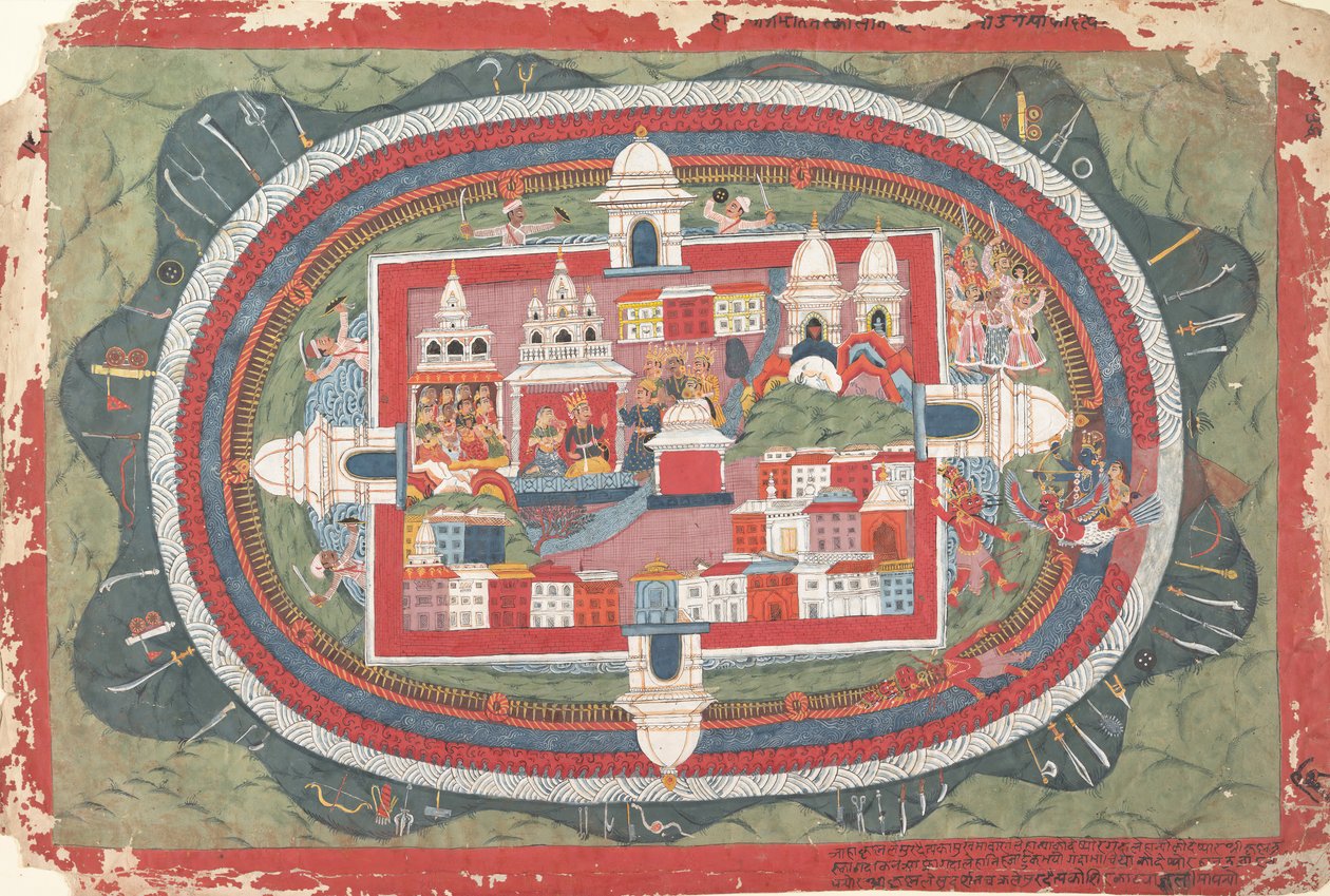 Dağınık bir Bhagavata Purana El Yazması
