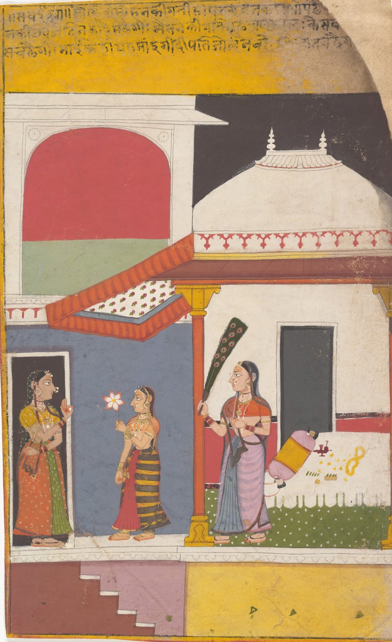 Dağınık Ragamala Serisi Müzikal Modlar Çelenkinden Sayfa, ca. 1710. by Unbekannt