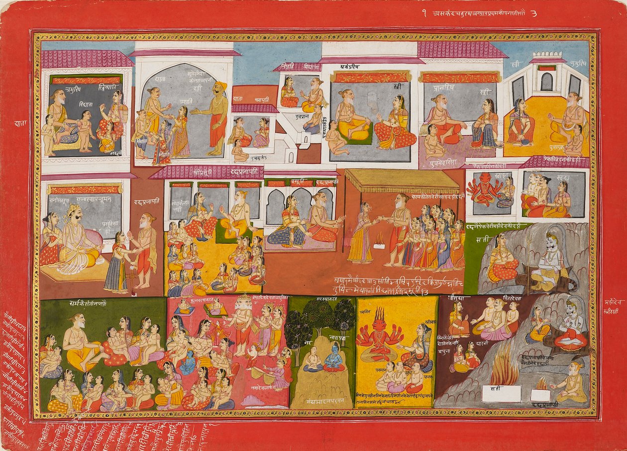 Bhagavata Purana serisinden bir sayfa, c1780 by Unbekannt