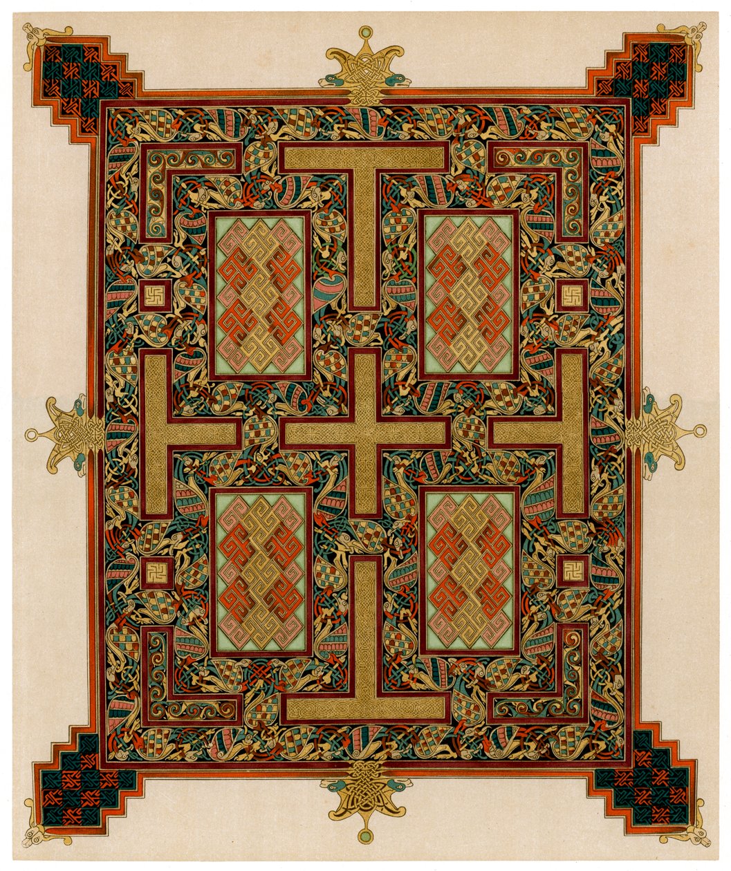 Lindisfarne İncillerinden bir sayfa, MS 710-721 by Unbekannt
