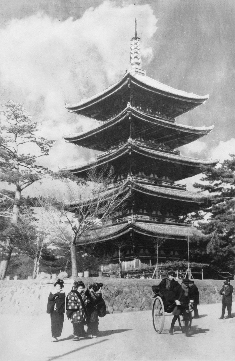 Pagoda, Nara, Japonya, 19. yüzyılın sonu veya 20. yüzyılın başı by Unbekannt