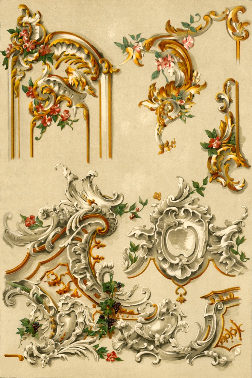 Boyalı alçı işi, Almanya, 18. yüzyıl, 1898. by Unbekannt