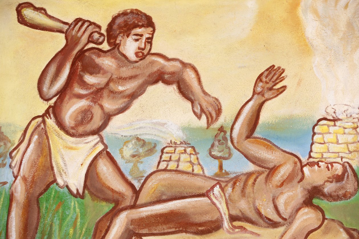 Our Lady of Togo kilisesinde boyama: Cain & Abel , Togoville, Togo by Unbekannt