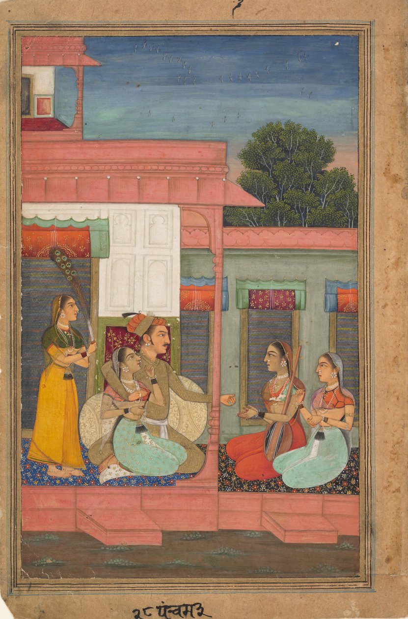 Panchama Ragini: Müzikal Modlar Çelengi Ragamala Serisinden Sayfa, yakl. 1640. by Unbekannt
