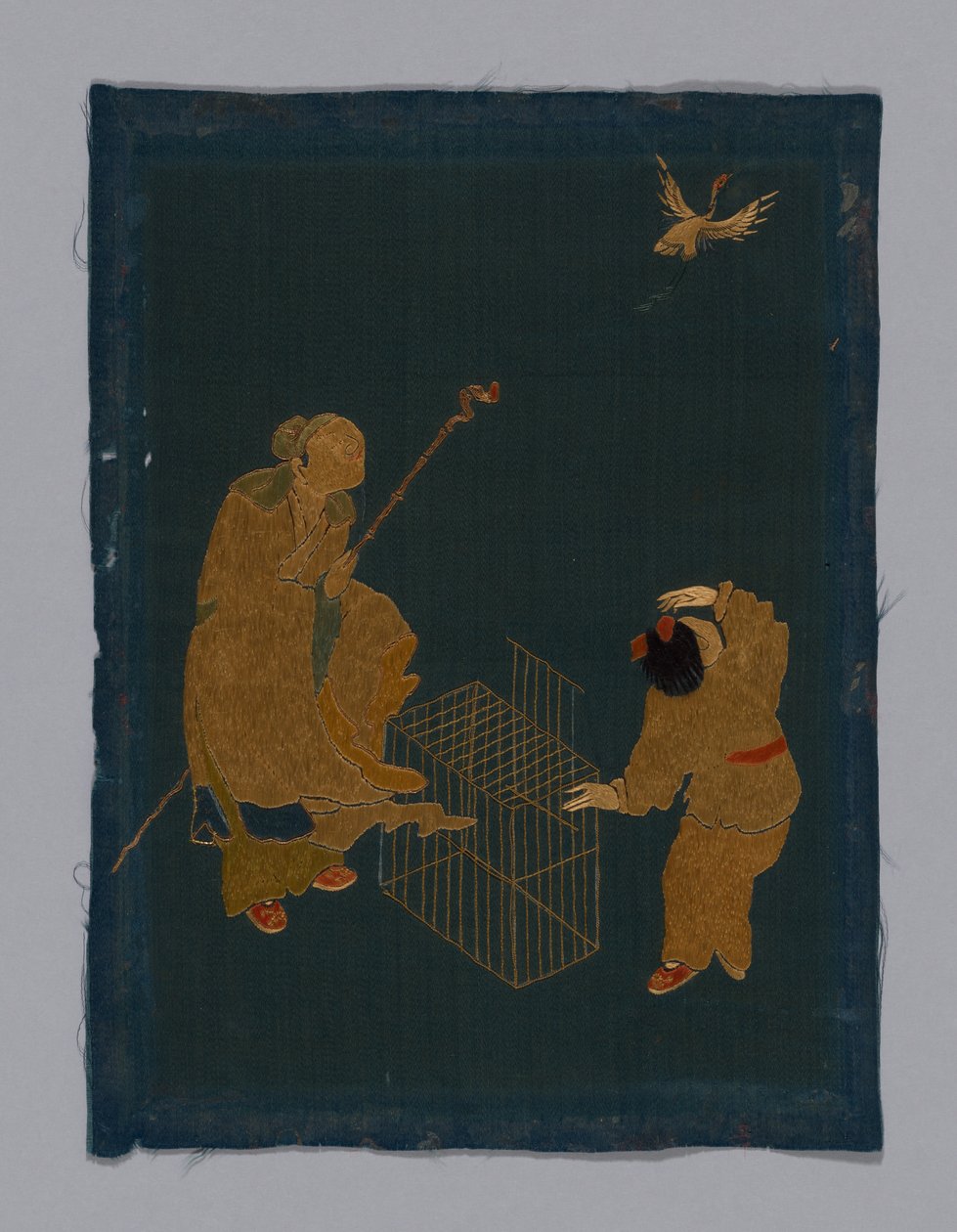 Panel Döşeme Kumaşı, Çin, Kangxi Dönemi, Qing hanedanı 1644-1911, 180050. by Unbekannt