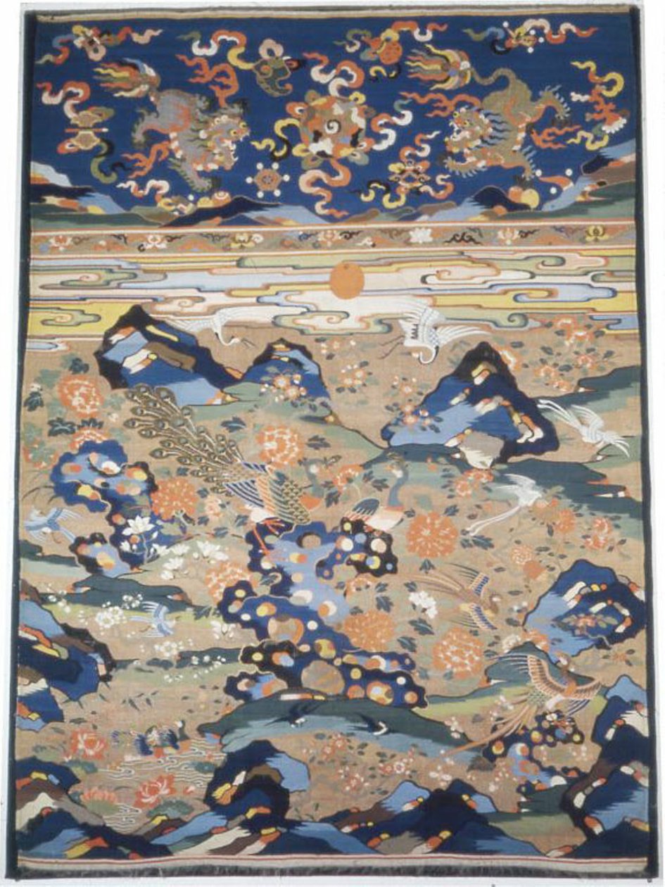 Panel Döşeme Kumaşı, Çin, Geç Ming hanedanı 1368-1644Qing hanedanı 1644-1911... by Unbekannt