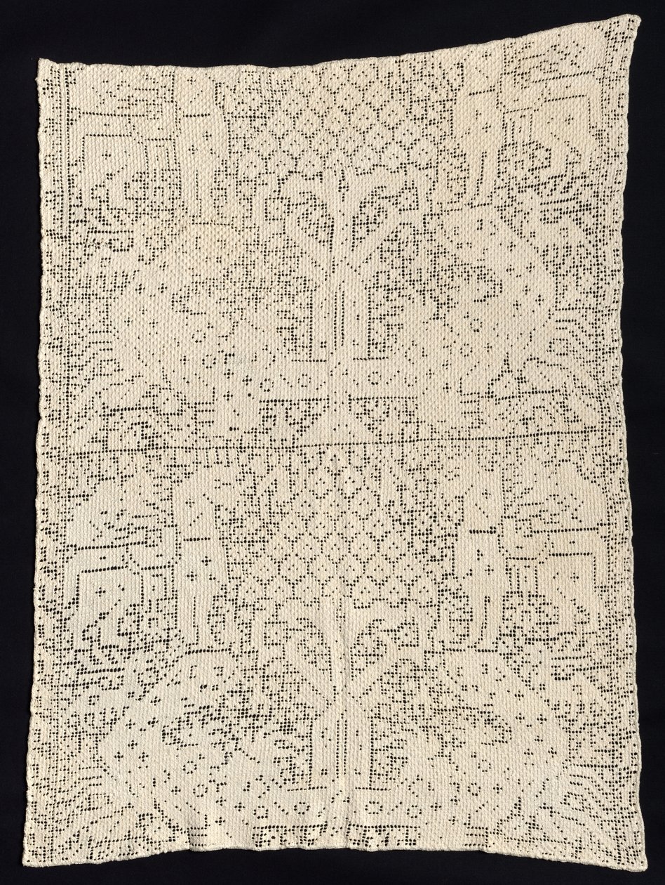 Ağaçlar ve Tanımlanamayan Hayvanlar Desenli Pano, 19. yüzyıl. by Unbekannt
