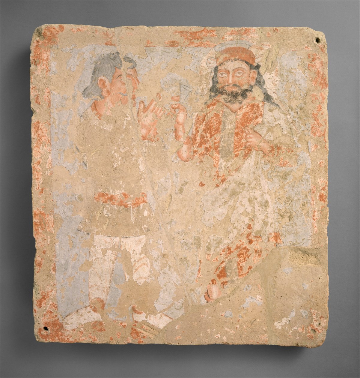 Tanrı ZeusSerapisOhrmazd ve tapan ile panel, yaklaşık. 3. yüzyıl M.Ö. by Unbekannt