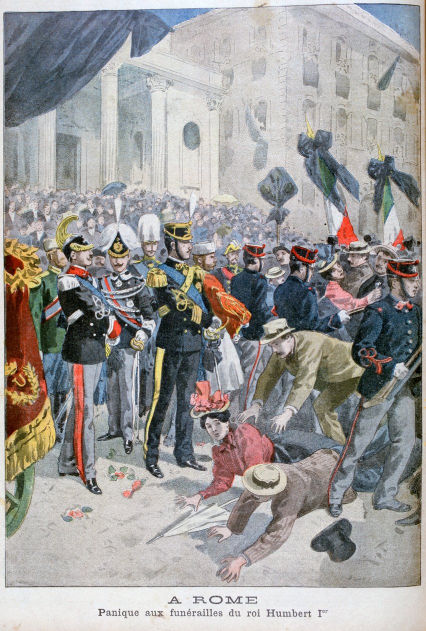 King Humberts cenazesinde panik, Roma, 1900 by Unbekannt