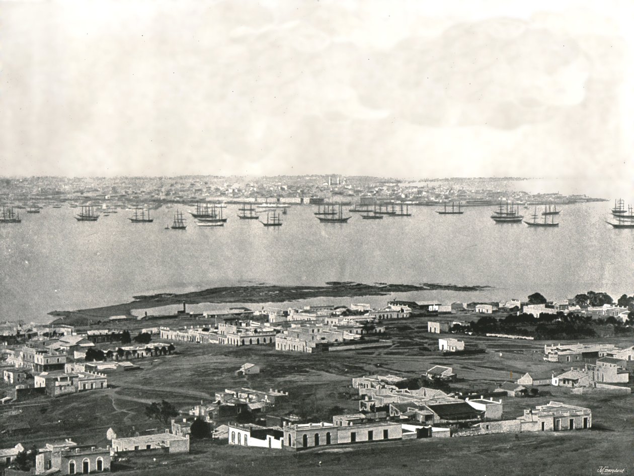 Tepeden Panorama, Montevideo, Uruguay, 1895. by Unbekannt