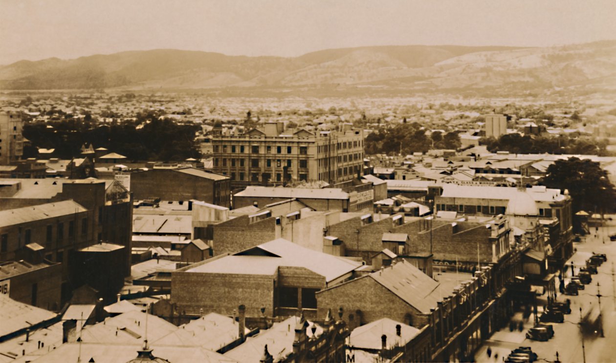 Adelaide ve tepeler Panoraması, Güney Avustralya, 19. yüzyılın sonları ile 20. yüzyılın başlarında by Unbekannt