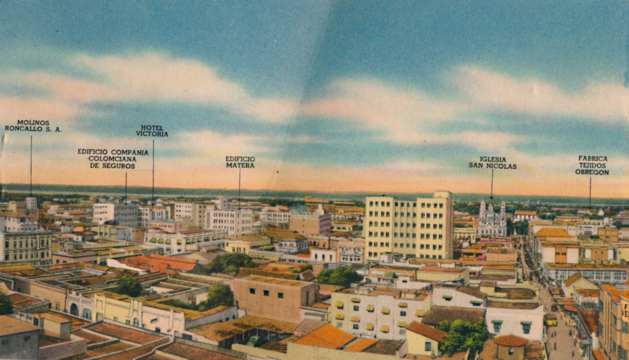Barranquilla Merkez Sektörü Panoraması, c1940