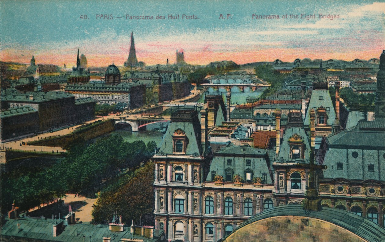 Sekiz Köprü Panoraması, Paris, c1920 by Unbekannt