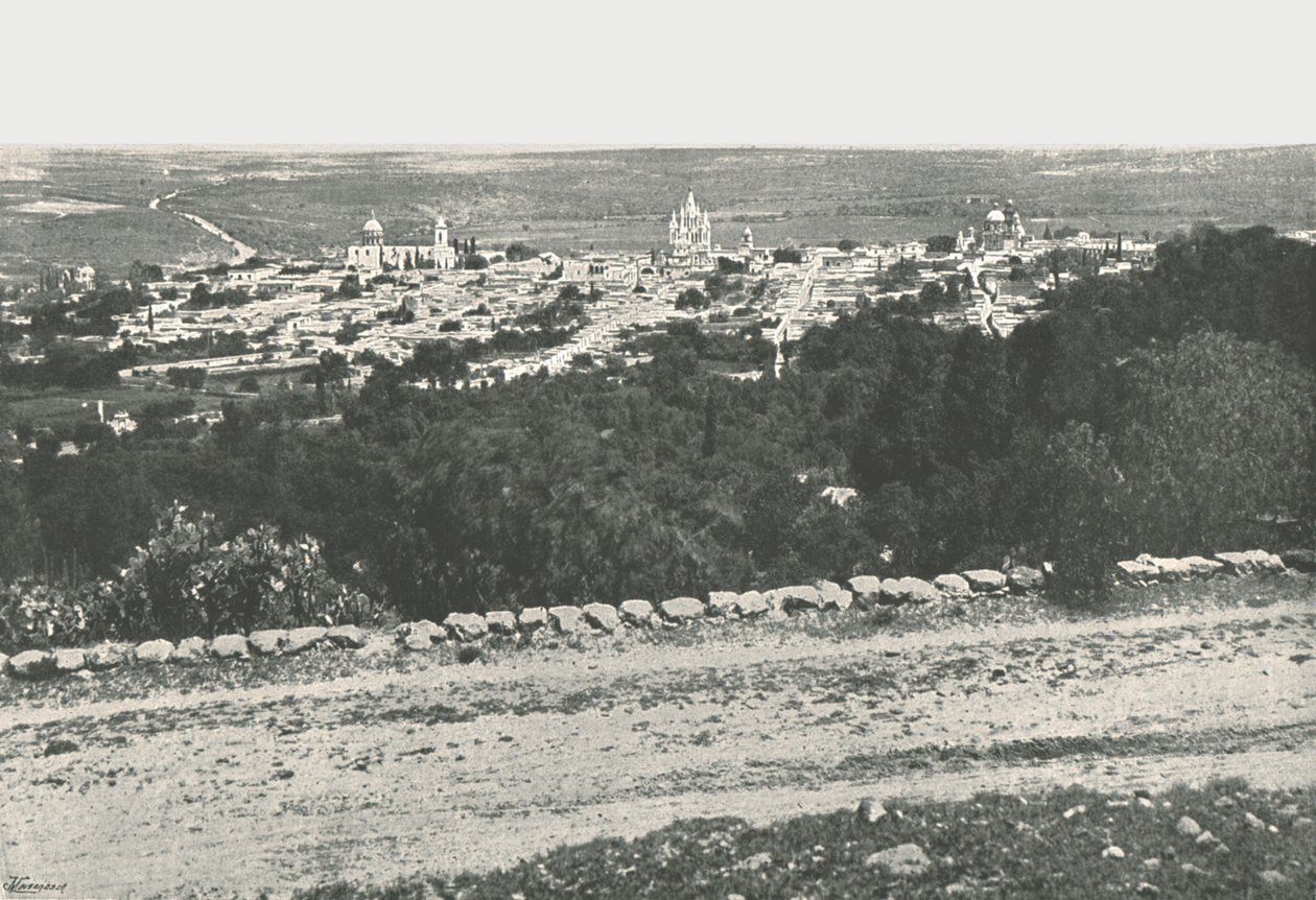 Şehir panoraması, San Miguel de Allende, Meksika, 1895. by Unbekannt