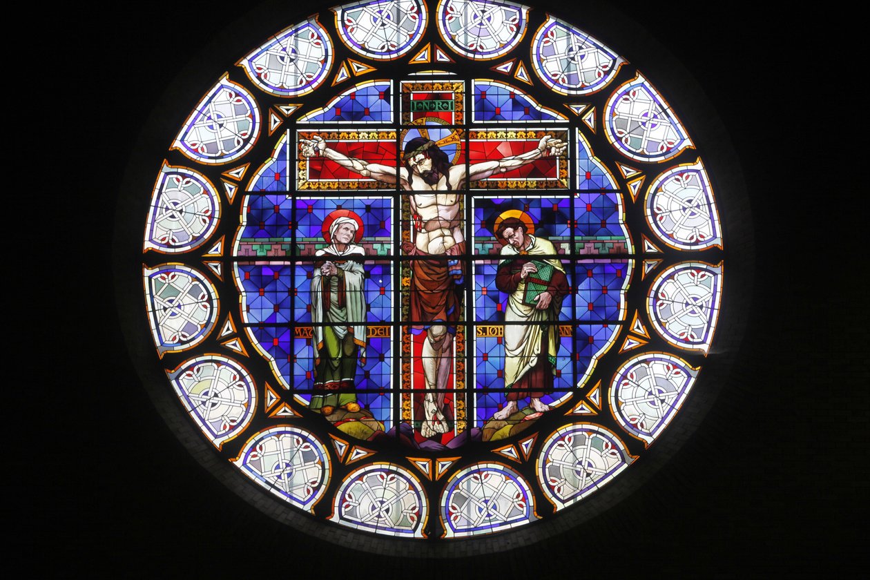 Paris, Fransa Notre-Dame-du-Rosaire kilisesi vitray, Paris, Fransa by Unbekannt