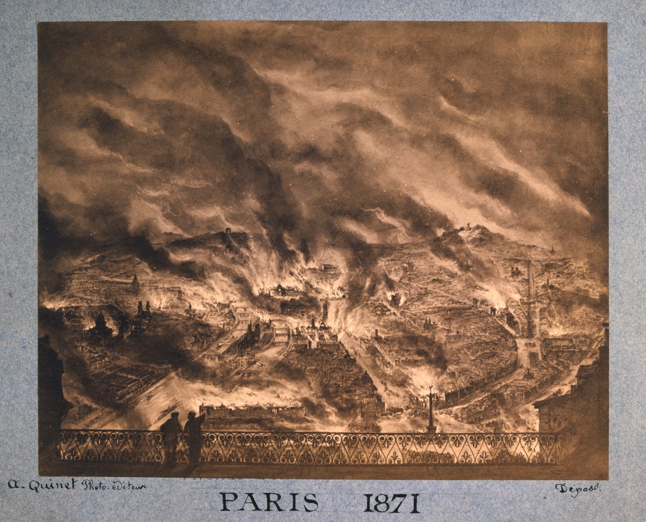alevler içinde Paris, 1871 by Unbekannt