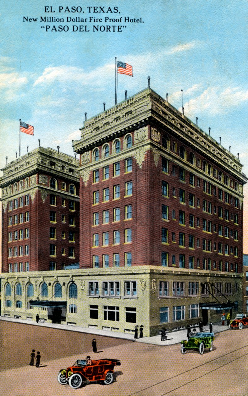 Paso del Norte Hotel, El Paso, Teksas, ABD, c1916 by Unbekannt