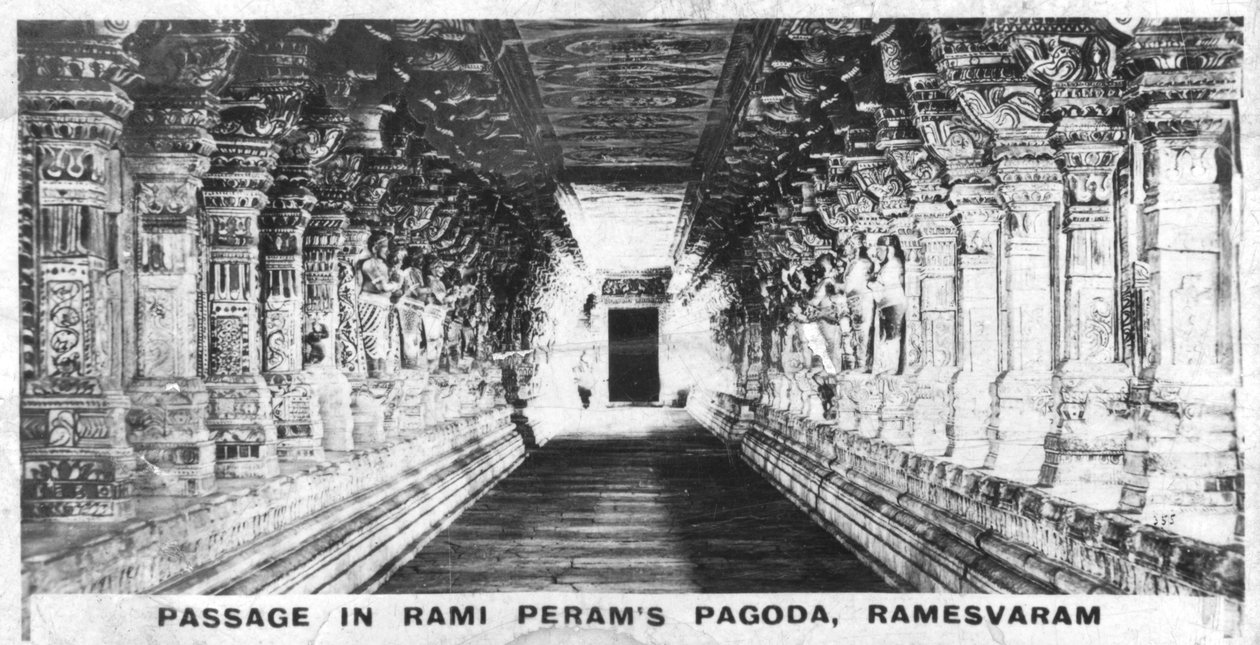 Remy Çerçevelerinde Sayfa Pagoda, Rameswaram, Tamil Nadu, Hindistan, c by Unbekannt