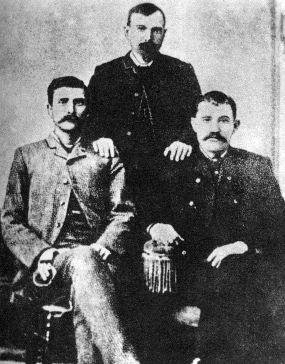 Pat Garrett, James Brent ve John W Poe, Lincoln County şerifleri, c1880-1882 1954 by Unbekannt
