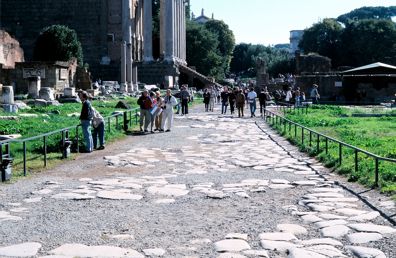 Asfaltlanmış Roma caddesi by Unbekannt
