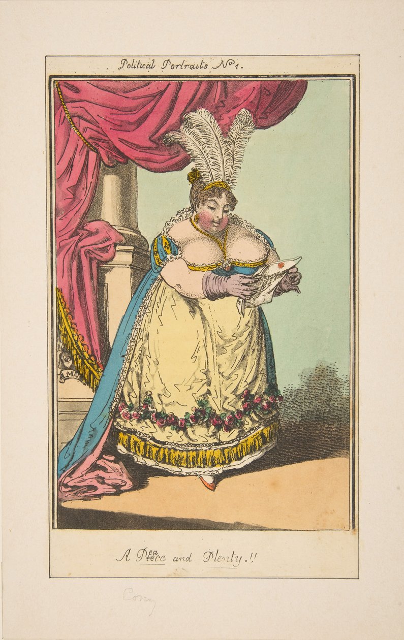 Barış Parçası ve Bol Siyasi Portreler No. 1, ca. 1820. by Unbekannt
