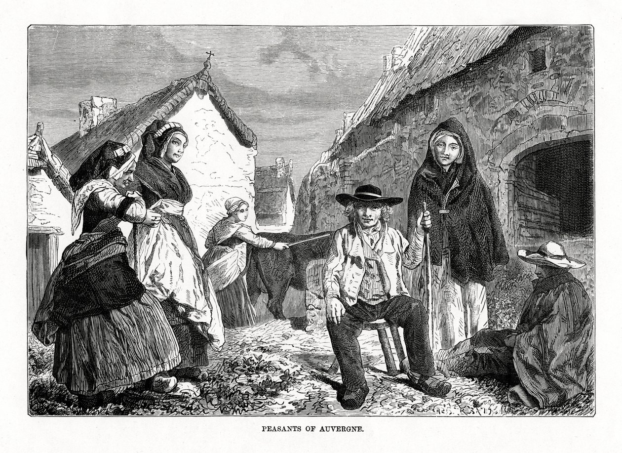 Auvergne Köylüleri, Fransa, 19. yüzyıl by Unbekannt