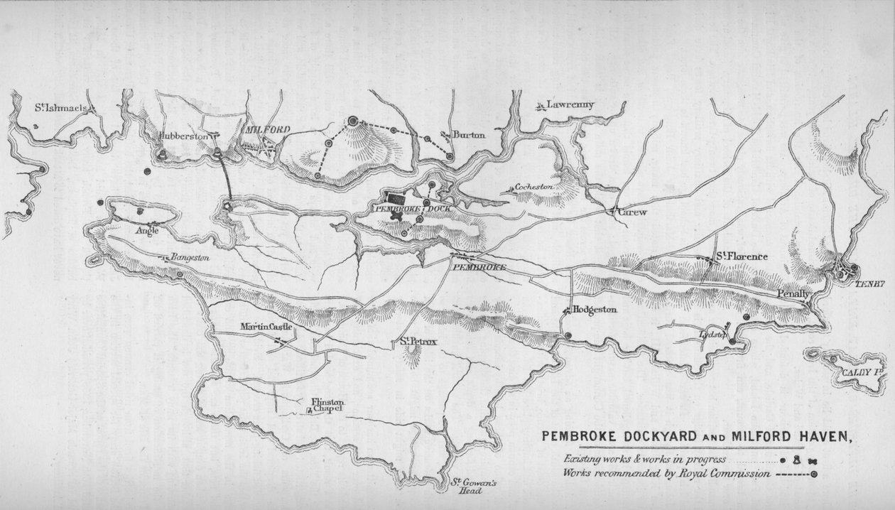 Pembroke Tersanesi ve Milford Haven, 1884 by Unbekannt