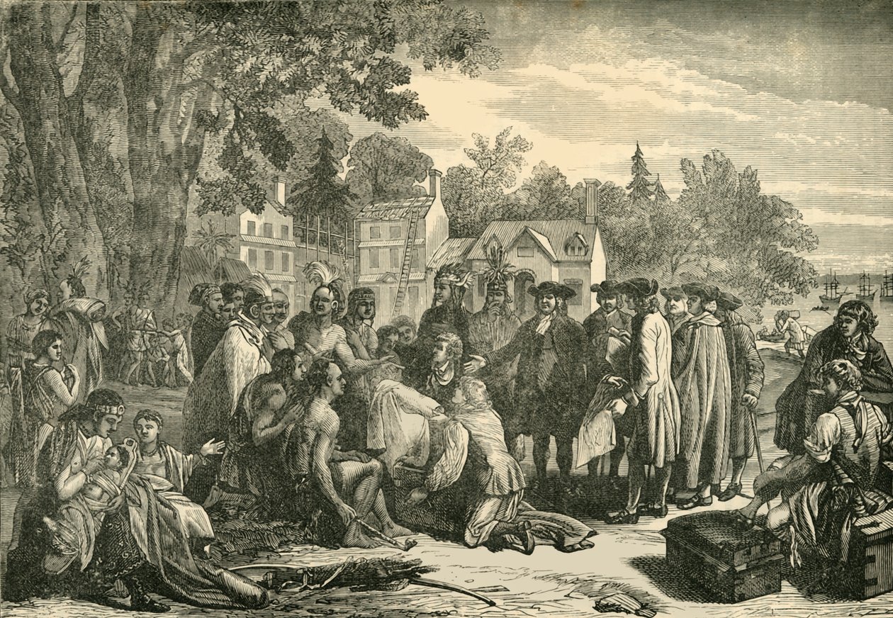 Kızılderililerle Penns Antlaşması, 1682, 1890. by Unbekannt