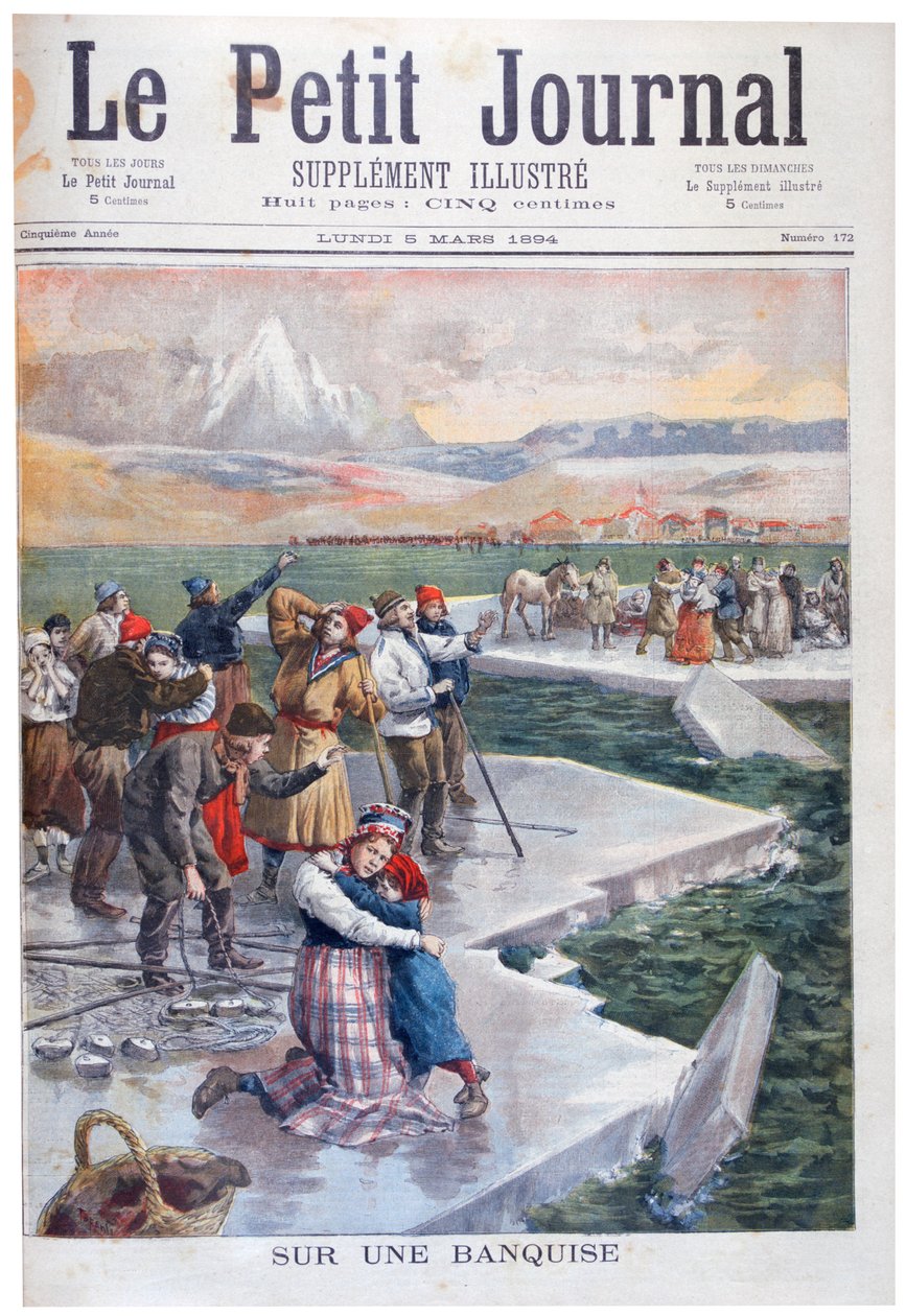 Buz kütlelerinde mahsur kalan insanlar, Finlandiya, 1894 by Unbekannt