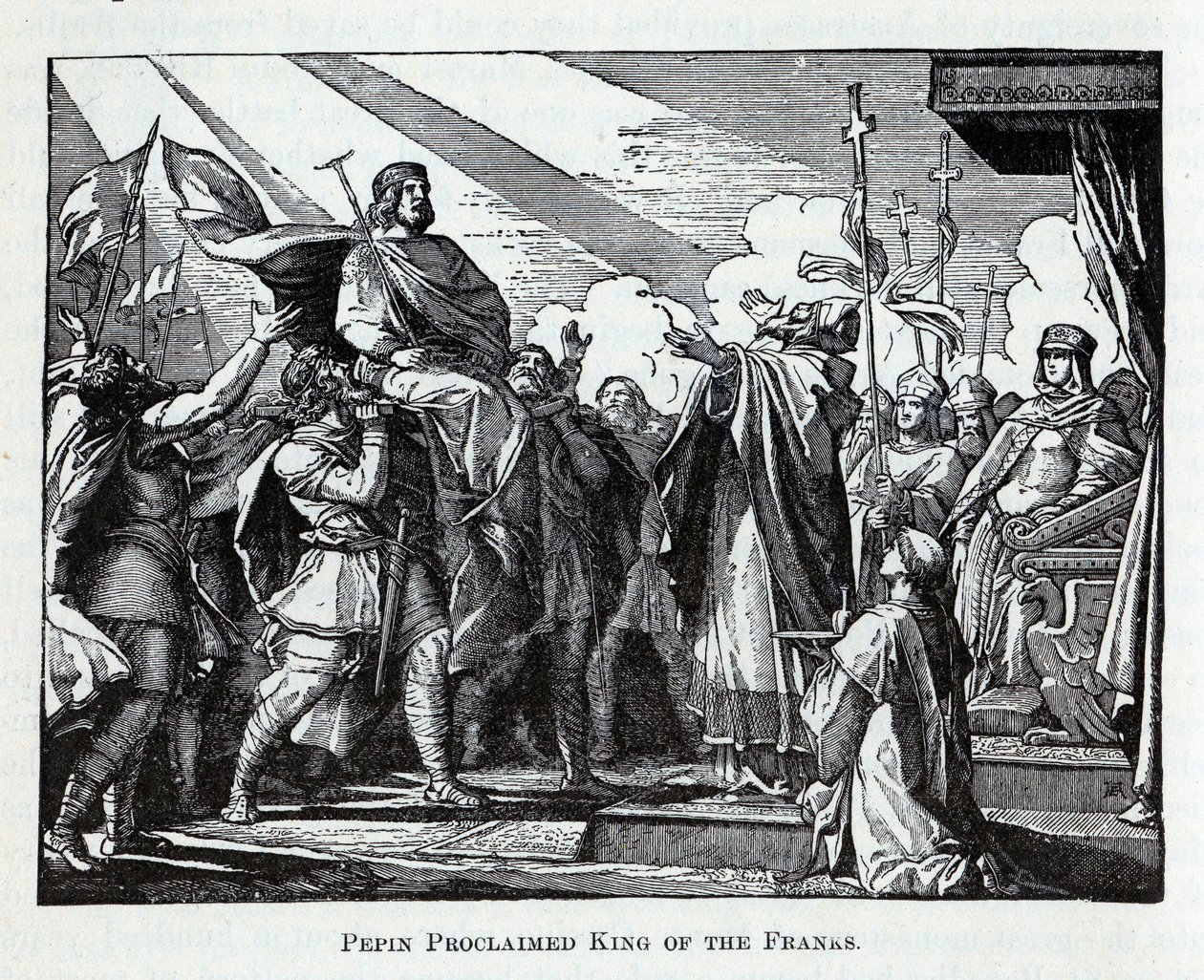 Pepin, Frankların Kralı ilan edildi, 1882 by Unbekannt
