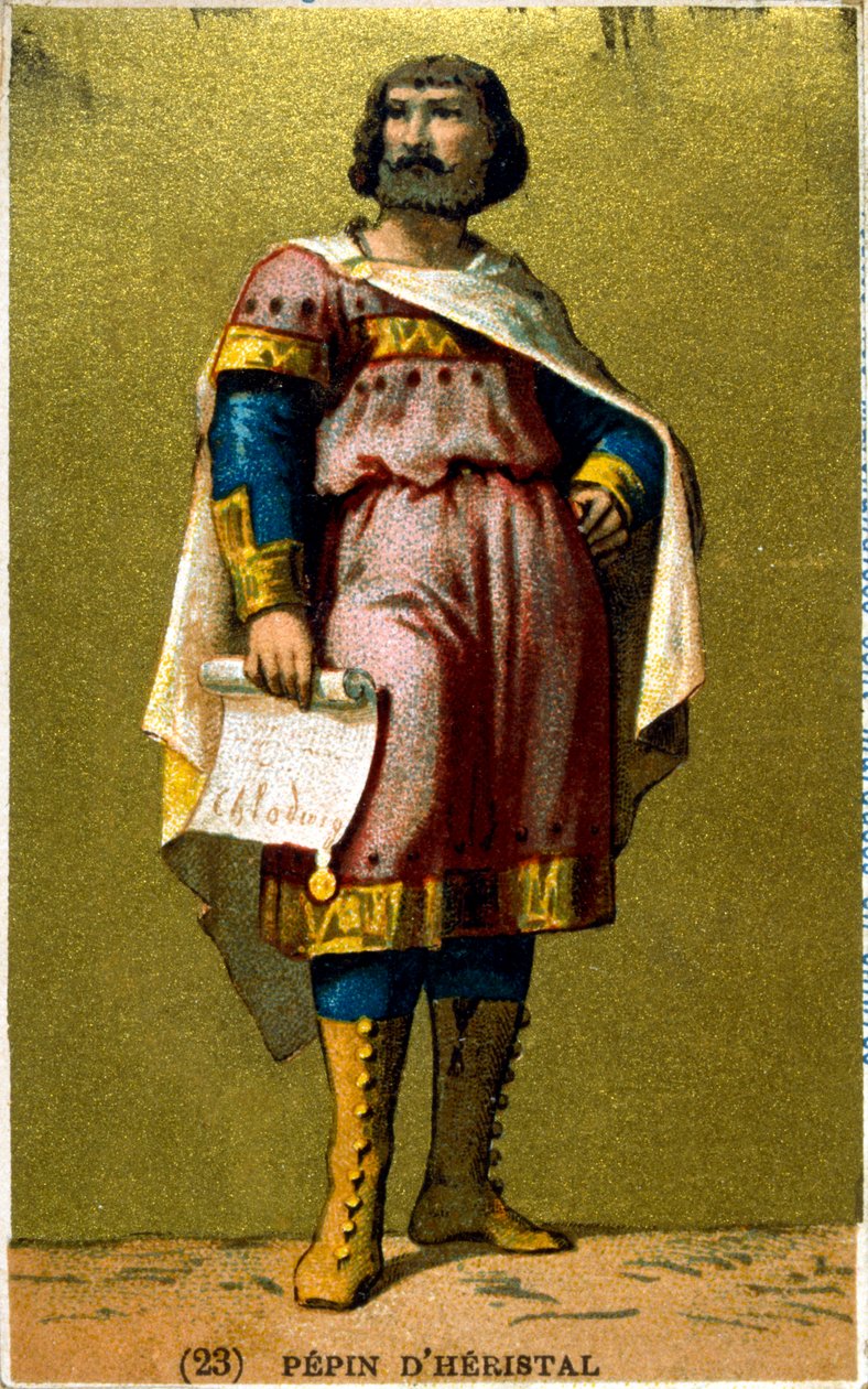Pepin dHeristal, Frank hükümdarı, 19. yüzyıl by Unbekannt