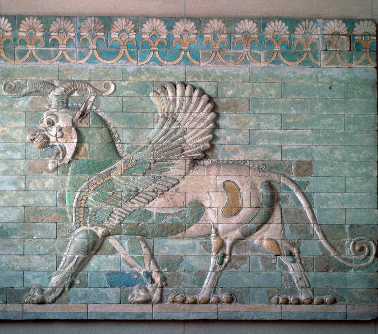 Pers emaye tuğla Griffon, MÖ 6. yy by Unbekannt