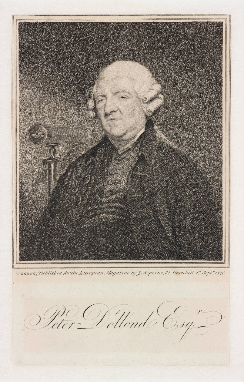 Peter Dollond, İngiliz gözlükçü, 1800 dolayları by Unbekannt