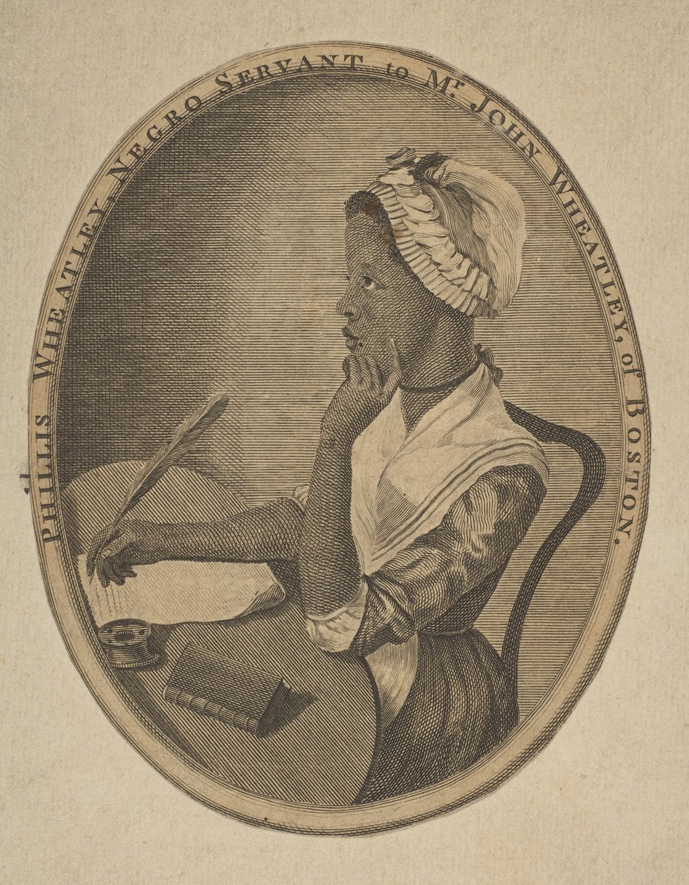 Phillis Wheatley, Boston'dan Bay John Wheatley'in siyah Uşağı, yakl. 1773. by Unbekannt