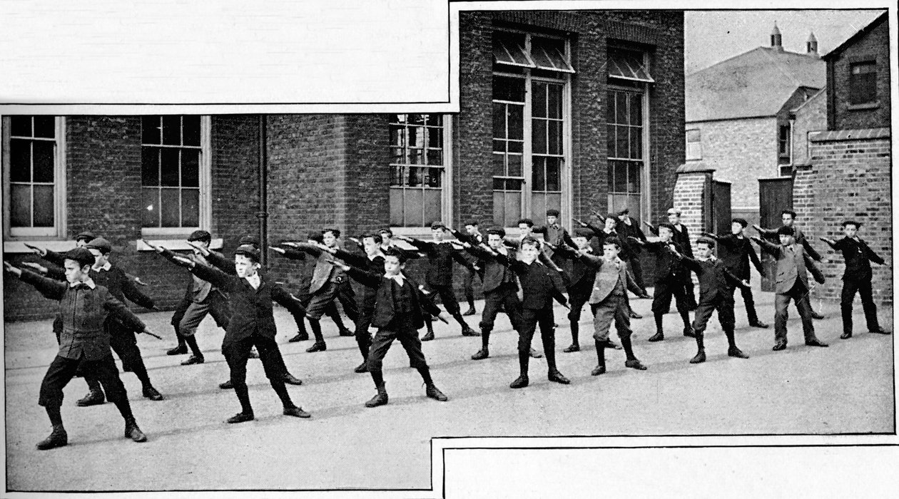 Bir Londra okulunda fiziksel tatbikat, c1900 1901 by Unbekannt