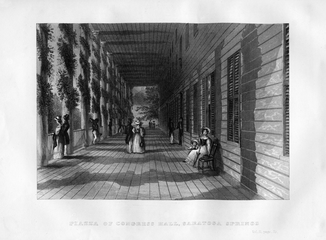 Kongre Salonu Piazza, Saratoga Springs, New York Eyaleti, 1855 by Unbekannt
