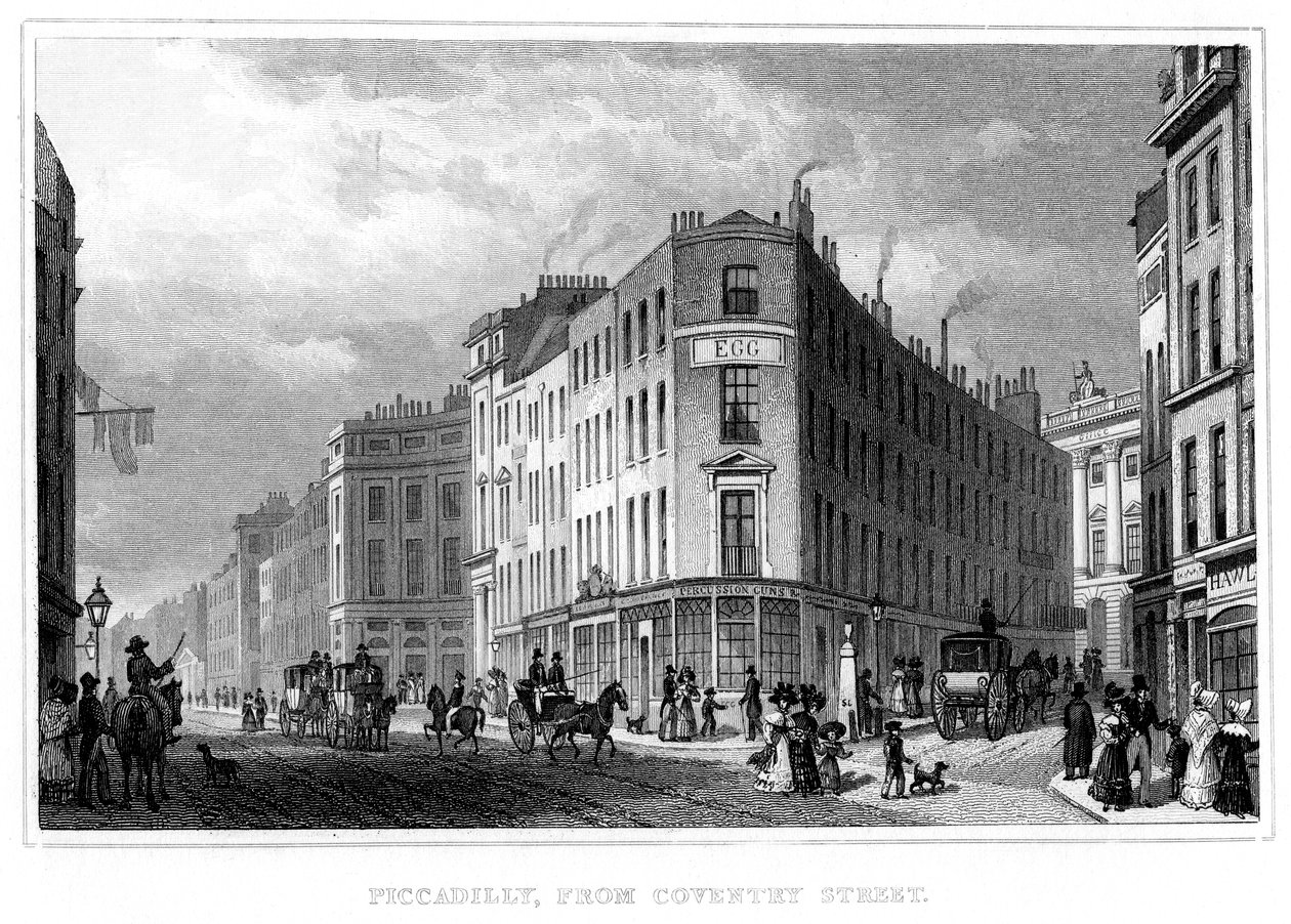 Piccadilly, Coventry Street, Westminster, Londra, 19. yüzyıl by Unbekannt