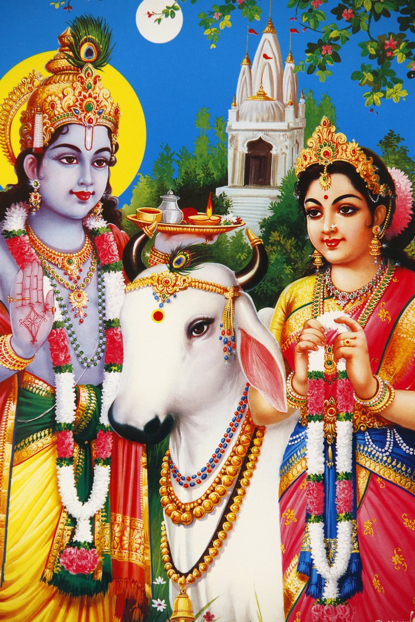 Hindu tanrıları Rada ve Krishna Hindistan