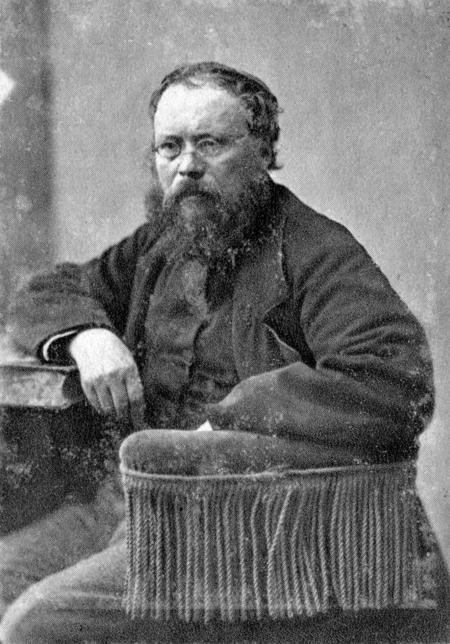 Pierre Joseph Proudhon, Fransız çokuluslu siyaset filozofu, c1845-1868 by Unbekannt