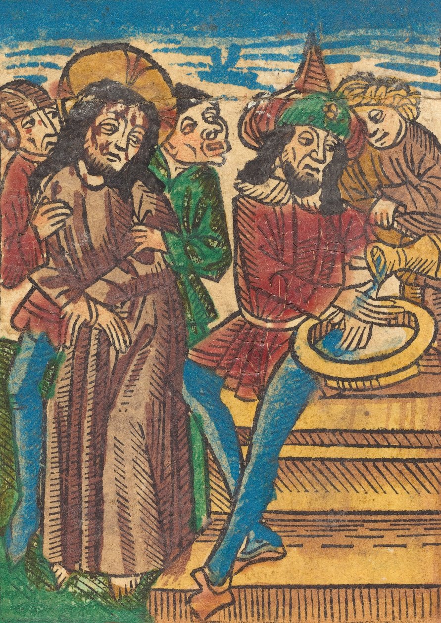 Pilatus Ellerini Yıkamak, c. 1490. by Unbekannt