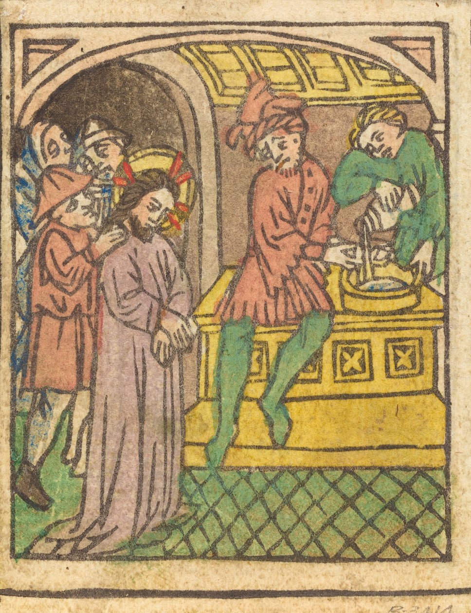 Pilatus Ellerini Yıkamak [rekto], c. 14401450. by Unbekannt
