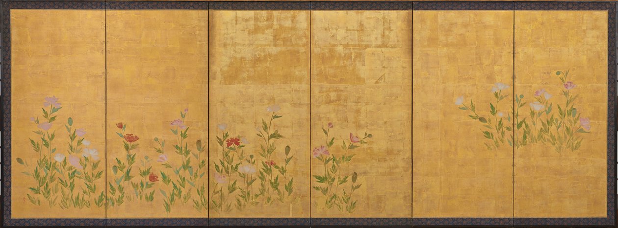 Pembe ve kırmızı gelincikler, Edo dönemi, 1615-1868. by Unbekannt