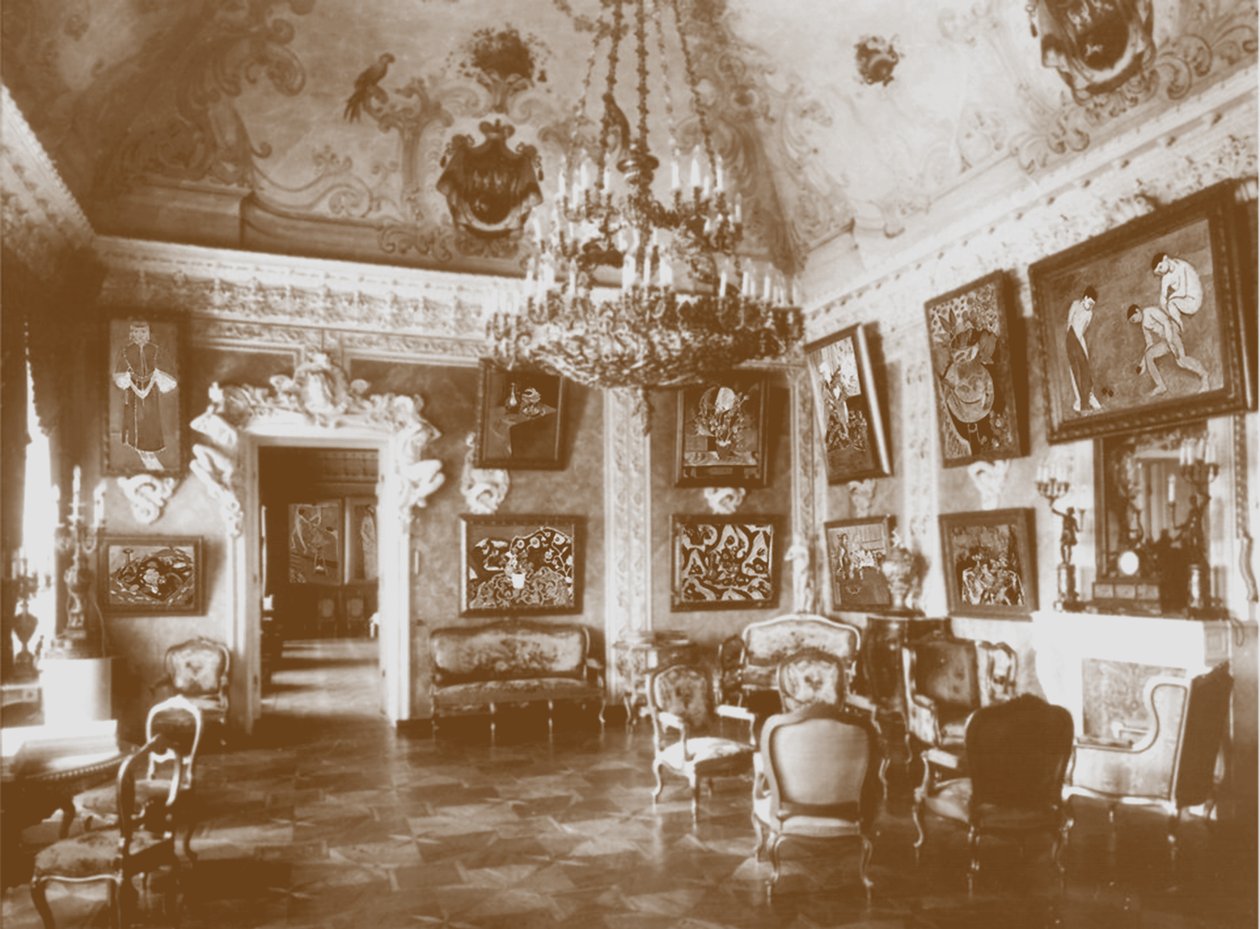Shchukins evinde Matisse Odası olarak bilinen pembe yemek odası by Unbekannt