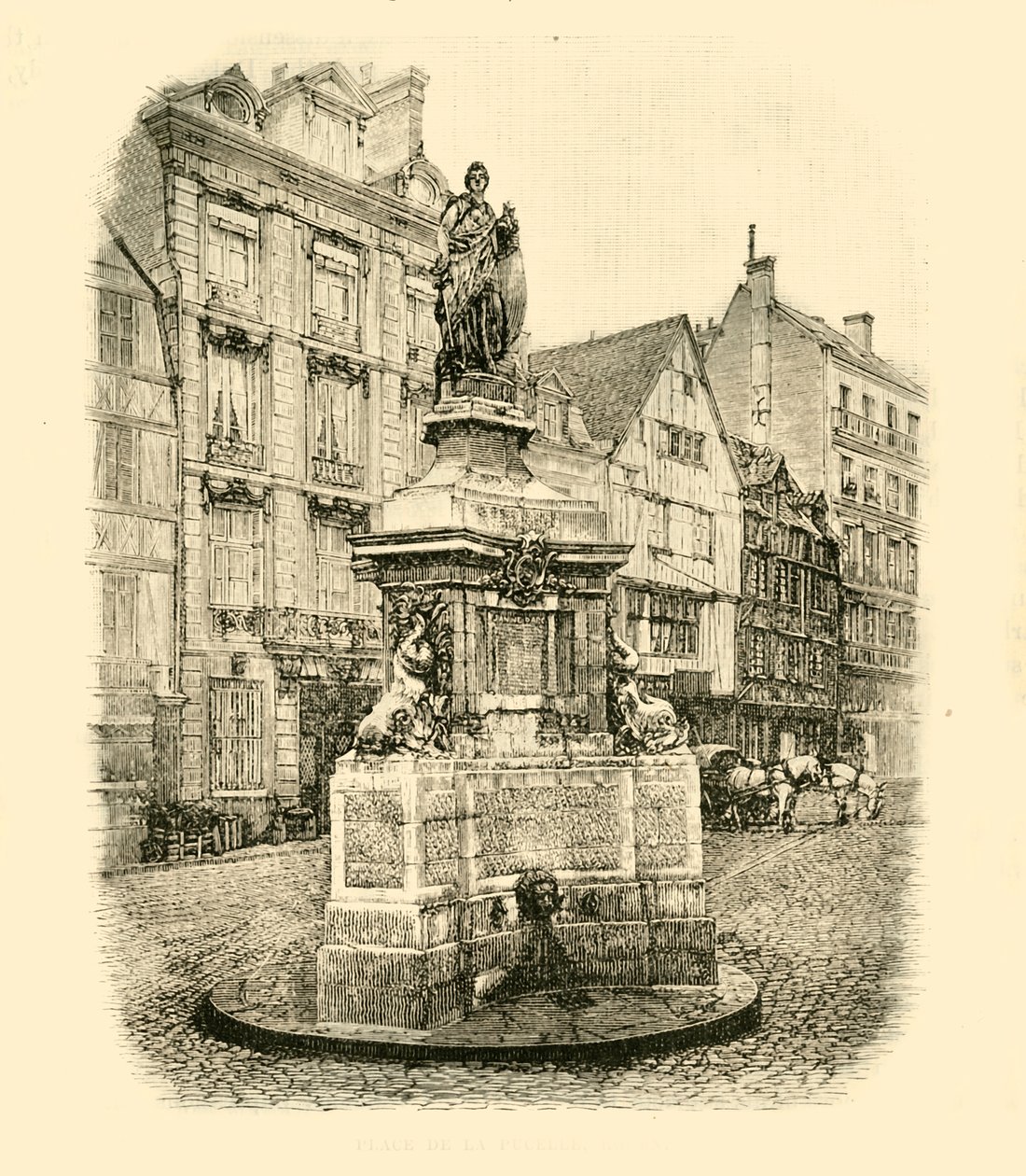 Place De La Maid, Rouen, 1890. by Unbekannt