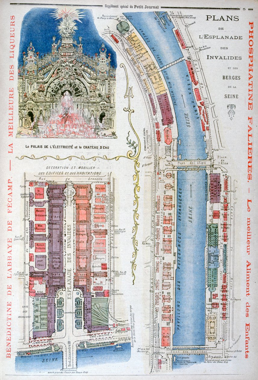 Esplanade des Invalides Planı, 1900 Evrensel Sergisi, Paris, 1900 by Unbekannt