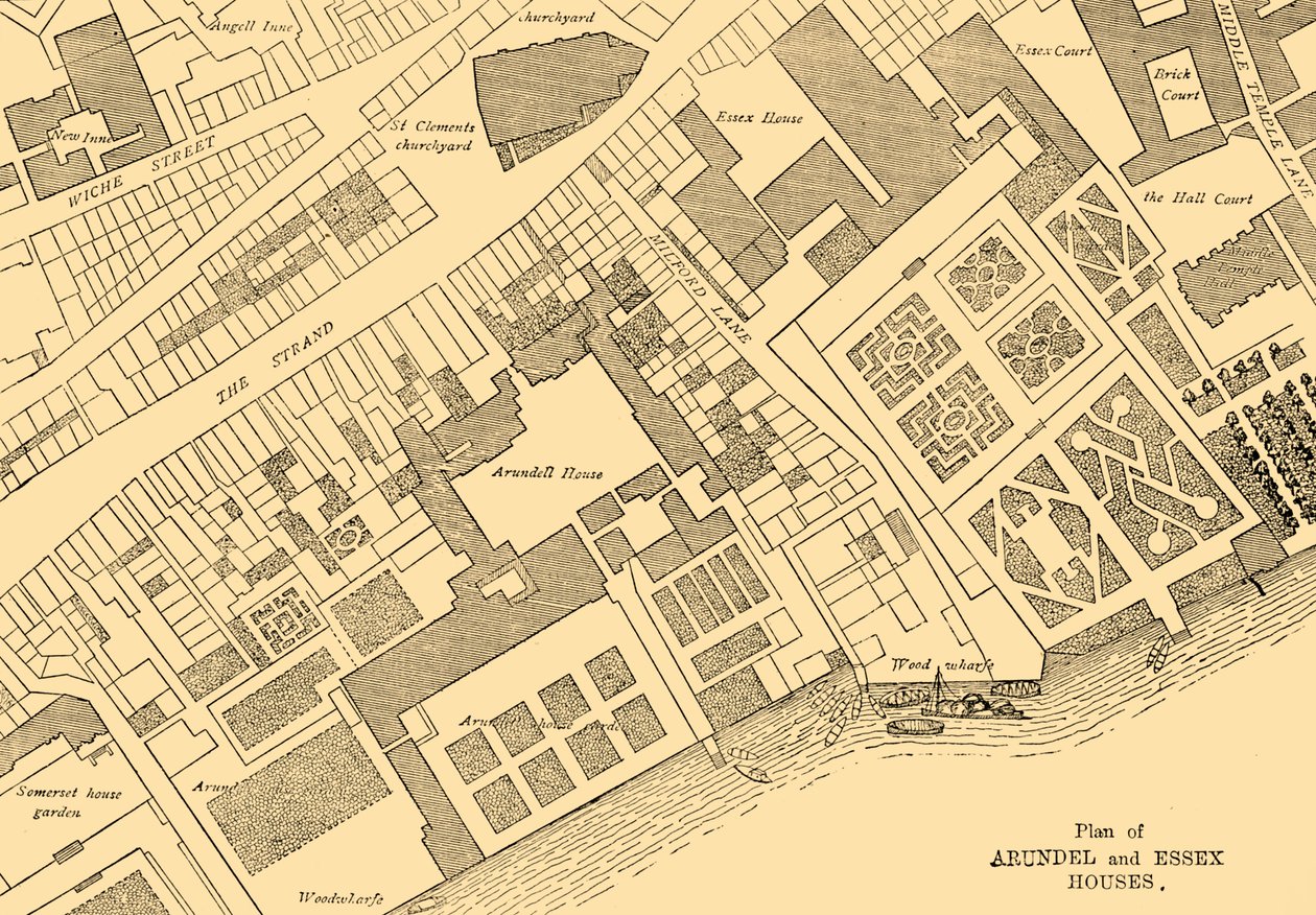Arundel ve Essex Evleri Planı, 1881. by Unbekannt